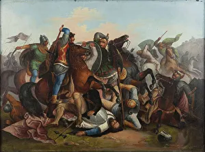Bohemia Prints: The Battle of Rudolph of Habsburg against Ottokar of Bohemia on 26 August 1278