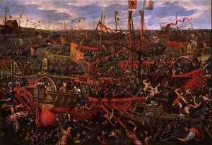 Galley Prints: The Battle of Salvore in 1177, 1600s. Creator: Tintoretto, Domenico (1560-1635)