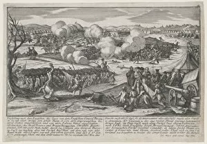Battle of Saratoga (September 19, 1777). Creator: Johann Martin Will