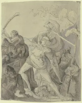 Hose Prints: Battle scene, 1846. Creator: Victor Muller