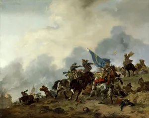 Philips Wouwerman Prints: Battle Scene, c1646. Creator: Philip Wouverman