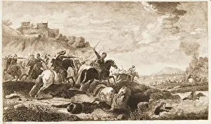 Advancing Prints: Battle Scene, c1770s. Creator: William Baillie