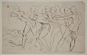 Prisoners Prints: Battle Scene with Captives, 19th century