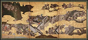 Byobu Gallery: Battle scenes from the Tale of Heike (Heike Monogatari), First third of 17th cen.. Artist: Anonymous