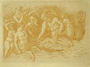 Mantegna Prints: The Battle of the Sea Gods, 1493. Creator: Mantegna, Andrea (1431-1506)