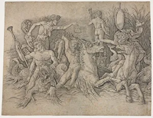 1431 1506 Prints: Battle of the Sea Gods - left portion. Creator: Andrea Mantegna (Italian, 1431-1506)