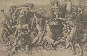 Half Man Prints: The Battle of the Sea Gods (Left portion of a frieze), ca. 1485-88