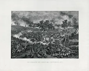 Kaiser Prints: The Battle of Sedan on September 1, 1870, 1871. Creator: Kaiser, Friedrich (1815-1890)