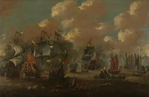 Battleships Prints: The Battle of the Sound with the Eendracht Engaging Two Swedish Warships