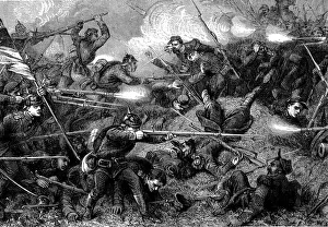 1870 1871 Prints: Battle of St Quentin, Franco-Prussian War, January 1871 (c1880)