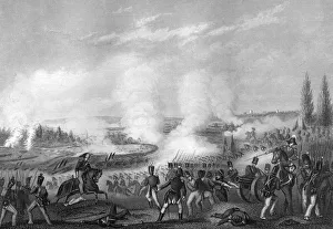 Joseph Bonaparte Collection: Battle of Talavera, Spain, 27-28 July 1809 (c1857).Artist: DJ Pound