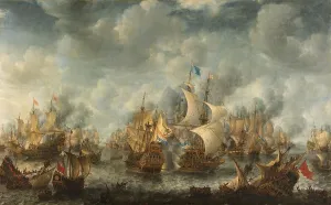 Battleships Prints: The Battle of Terheide, 1653-1666. Creator: Jan Abrahamsz Beerstraten