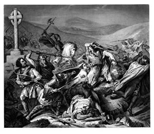 Battle Of Tours Gallery: The Battle of Tours, 732 AD, (1875).Artist: DJ Pound