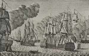 Battle of Trafalgar, October 21, 1805, (1851). Creator: Unknown