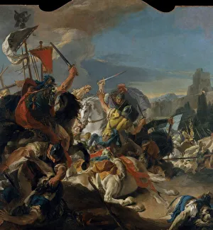 Tiepoli Prints: The Battle of Vercellae, 1725-29. Creator: Giovanni Battista Tiepolo