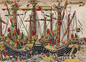Navarino Gallery: The Battle of Zonchio (Navarino), c1499