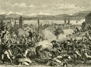 The Battle of Zurich, (1799), 1890. Creator: Unknown The Battle of Zurich, (1799), 1890. Creator: Unknown
