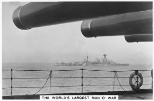 Sailors Collection: Battlecruiser HMS Hood, seen from HMS Nelson, 1937