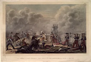 Battle Field Prints: On the battlefield of Borodino before the village Semenovsky, 1820s. Artist: Faber du Faur