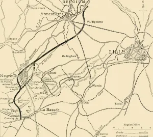 Lille Prints: The Battleground of Neuve Chapelle, First World War, 1915, (c1920). Creator: Unknown