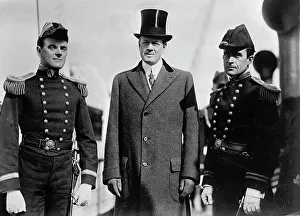 Bicornes Prints: Battleship Review, Unidentified Naval officer; Postmaster General Hitchcock; Dr