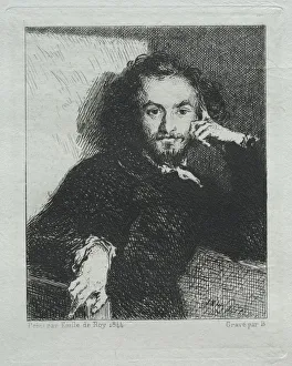 1833 1914 Prints: Baudelaire, after Emil de Roy, 1869. Creator: Felix Bracquemond (French, 1833-1914)