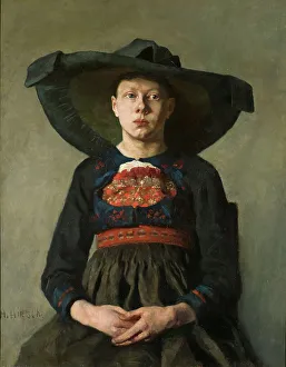 Hanna Pauli Prints: A Bavarian Peasant Girl, 1885-1887. Creator: Hanna Pauli