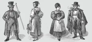 Ansted David Thomas Prints: Bavarians and Bavarian costumes; From Alsace to the Hartz, 1975. Creator: Unknown