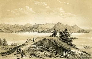 Images Dated 29th September 2007: The bay and island of Hong Kong, 1847. Artist: E Gilks