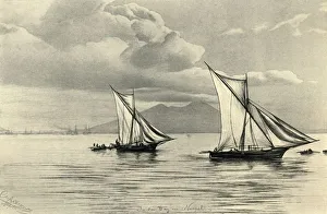 Volcano Prints: In the Bay of Naples, 1898. Creator: Christian Wilhelm Allers