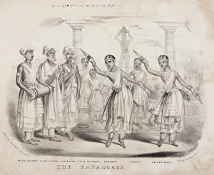 Clerk Prints: The Bayaderes, 1838. Creator: W Clerk. The Bayaderes, 1838. Creator: W Clerk