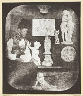 Photographer Collection: Bayard et ses Statuettes, 1842 / 50, printed 1965. Creator: Hippolyte Bayard