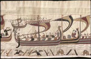 Fleet Prints: The Bayeux Tapestry. Scene 38: William and His Fleet Cross the Channel, ca 1070