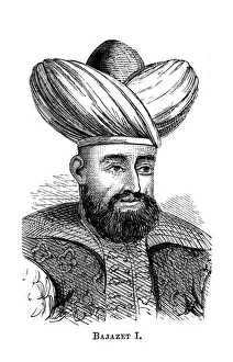 Ottoman Prints: Bayezid I (d1403), Sultan of the Ottoman empire from 1389