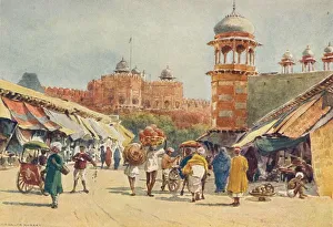 John Murray Prints: The Bazaar, Agra, c1880 (1905). Artist: Alexander Henry Hallam Murray
