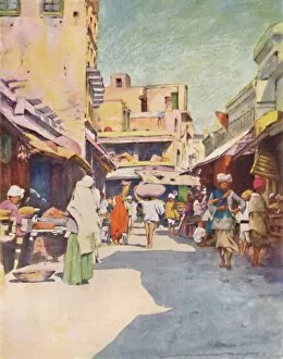 A Bazaar at Amritsar, 1905. Artist: Mortimer Luddington Menpes