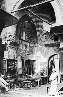 Images Dated 27th June 2008: A bazaar in Cairo, Egypt, c1920s