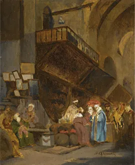 Bazaar in Constantinople. Artist: Khlebovsky, Stanislav (1835-1884) Bazaar in Constantinople. Artist: Khlebovsky, Stanislav (1835-1884)