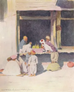 Peshawar Prints: A Bazaar at Peshawur, 1905. Artist: Mortimer Luddington Menpes