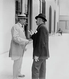 Explaining Prints: B.B. Odell with unidentified gentleman, 1910. Creator: Bain News Service