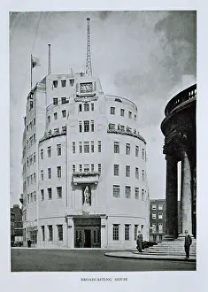 Media Industry Prints: BBC Broadcasting House, London, 1930s. Creator: Unknown