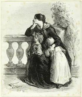 Missing Prints: Where Can He Be?, c. 1848. Creator: Jean Francois Millet