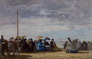 Boudin Prints: The beach, 1864. Artist: Boudin, Eugene-Louis (1824-1898)