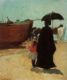 Loneliness Prints: At the beach, 1886. Creator: Zwart, Willem de (862-1931)