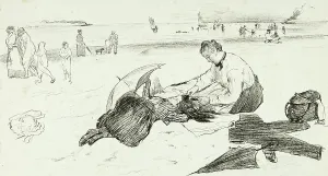 Thornley Georges William Prints: On the Beach, 1889–90. Creator: Georges William Thornley