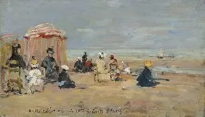 Boudin Collection: On the Beach, 1894. Creator: Eugene Louis Boudin