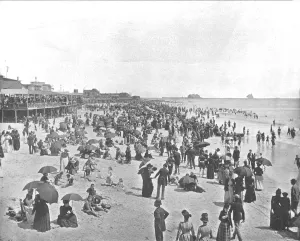Atlantic Prints: The Beach at Atlantic City, New Jersey, USA, c1900. Creator: Unknown