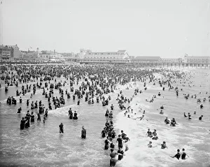 Coastal Resort Prints: Beach, Atlantic City, N.J. The, c1904. Creator: Unknown