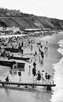 Coastal Resort Gallery: The beach at Bournemouth, Dorset, early 20th century.Artist: JE Beale Ltd