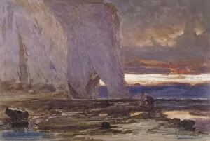 Edwin Gallery: Beach and Cliffs, 19th century. Artist: Edwin Ellis
